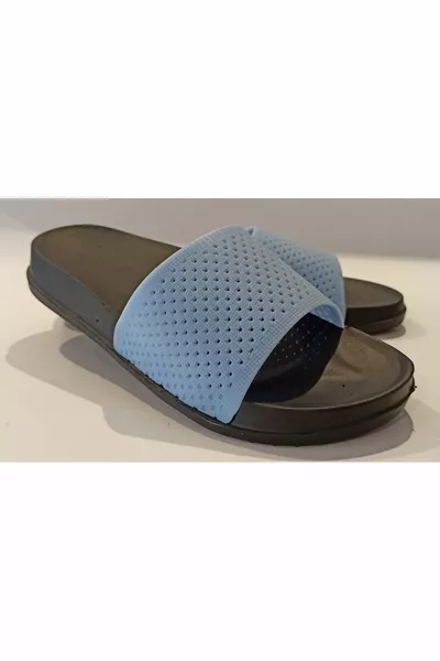 Синя анатомична основа Мека пластмаса Изключително леки Дамски басейн Морски плаж Дом и улични чехли Eva