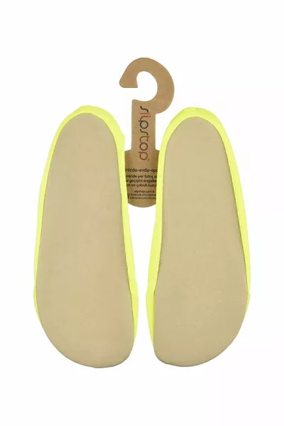 Chaussures de piscine femme jaune fluo