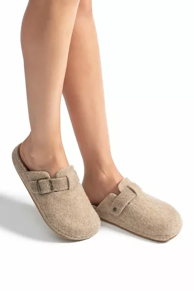 Manu Pantofole da casa da uomo Beige /