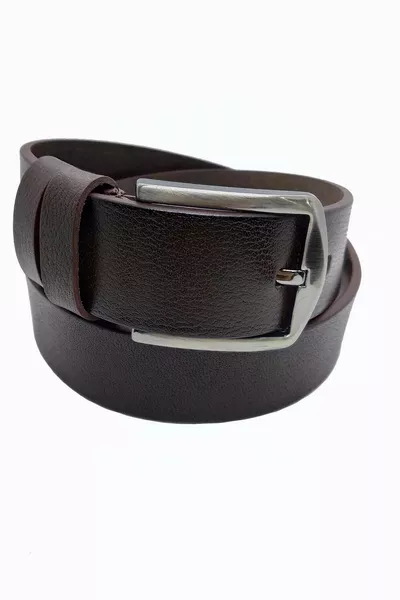 4 Cm % cuir véritable marron Ceinture homme