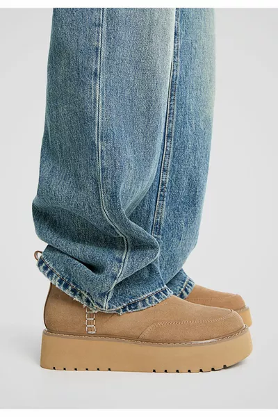 Enkellaarsjes van imitatiebont