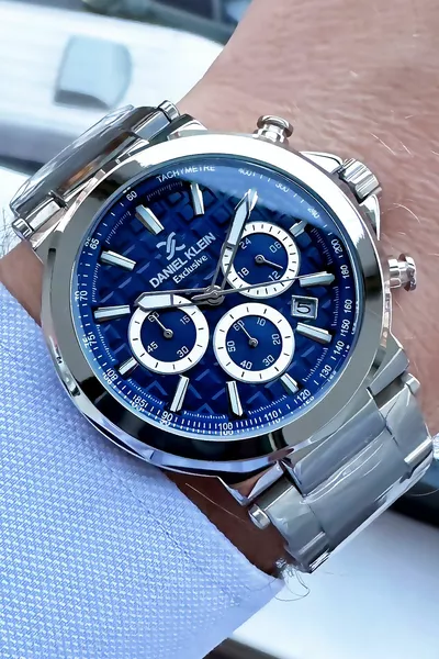 Exclusief Origineel Heren Polshorloge Waterdicht Zilver Kleur Stalen Band Armband 