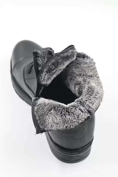 Pelliccia interna da uomo in vera pelle con cerniera nera giornaliera