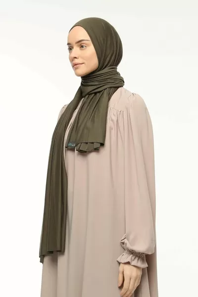 حجاب مشط شال مستقيم جندي أخضر