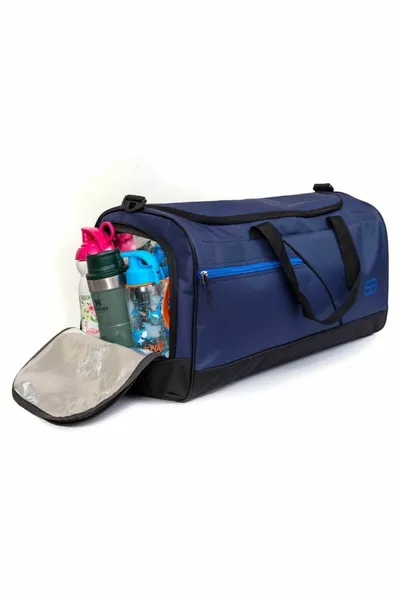 Большой размер унисекс темно-синий спортивный фитнес и дорожная сумка с термосом с глазами для обуви