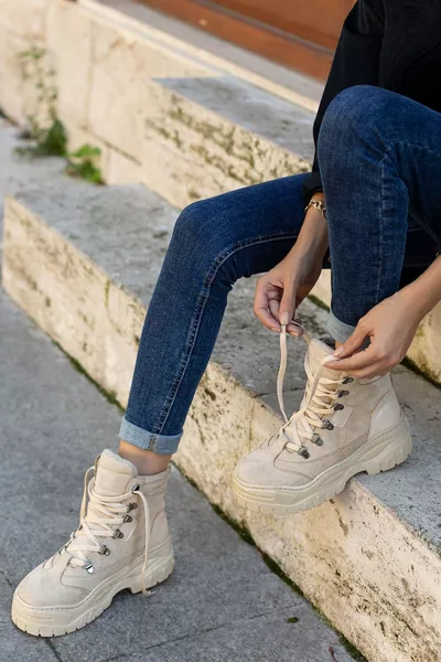 Stivali Donna Beige Ds.0lna