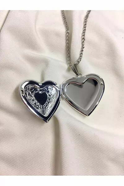 Steel Tipped Openable Cap Heart Necklace