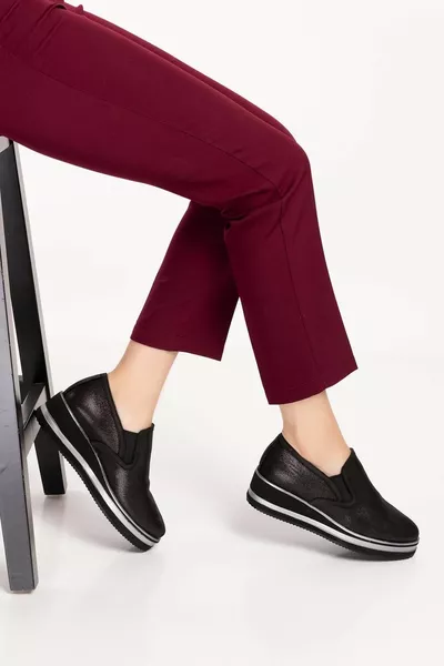 حذاء كاجوال جلد طبيعي تشريحي نسائي Ell. - 