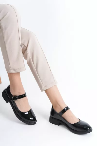 Mary Jane lakleren schoenen met platte zool voor dames