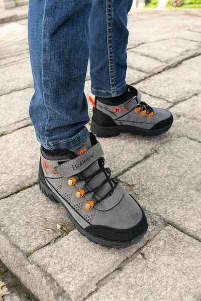 Erkek Çocuk Gri Su Geçirmez Günlük Rahat Bot 