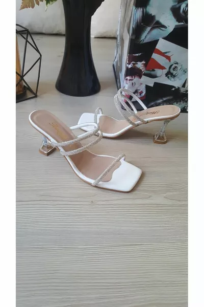 Turin-Damen Silver Stone Abendkleid Sandalen