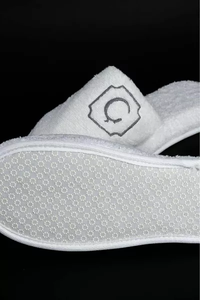 C lettre serviette bain spa maison hôtel pantoufles de maternité pantoufles pantoufles à semelle épaisse