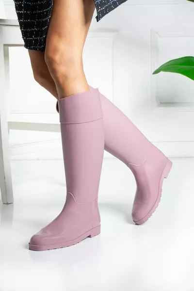 Stivali da pioggia da donna impermeabili colore lilla