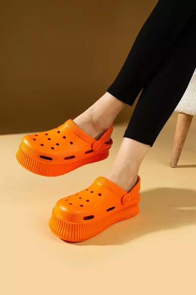 Дамски оранжеви Eva Sea Beach Cook Doctor Nurse Hospital Confort Ежедневни сандали Чехли