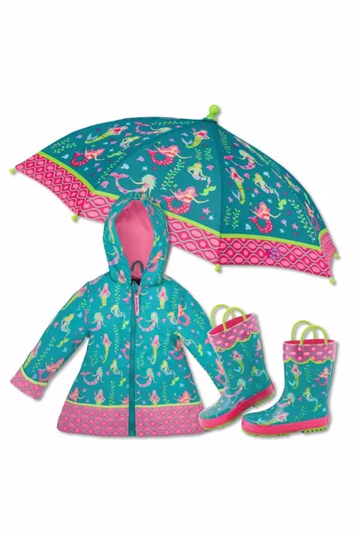 Момиче Дъждовни Ботуши Русалка Зелена