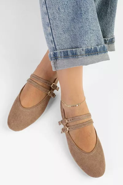 Ballerine Fiesty Mink Suede Double Band da donna