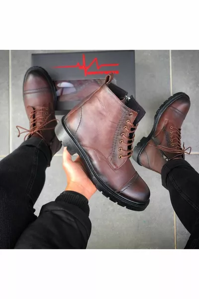 Кафява кожена ежедневна мъжка пощенска