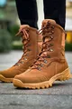 Scalatore Lace-Up Zipper Orthopedic Sole Casual Suede Men's Military Postal Boots STT Tan