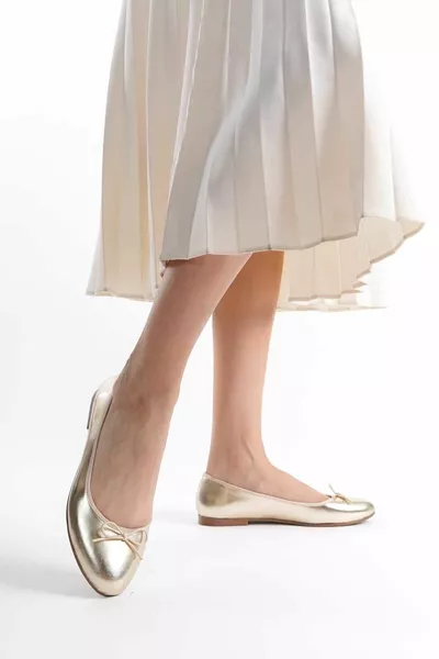 Colore Oro Ecopelle Thermosole Ortopedico Ballerina Ballerine Scarpe