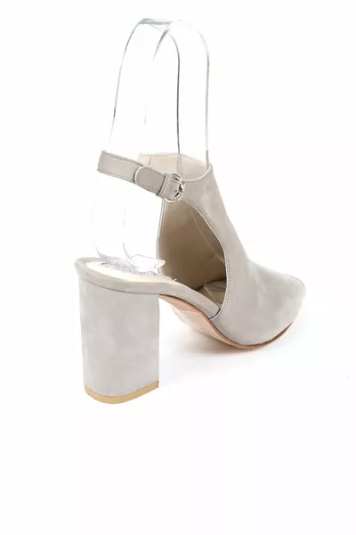 Grijze nubuck schoenen voor dames