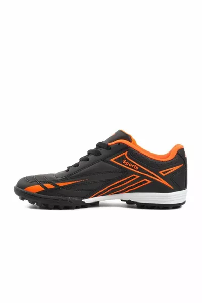 Nero Arancione Unisex Astroturf Scarpe