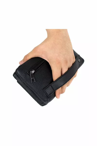 Мужской черный браслет с несколькими отделениями Ремень на руку с поясом Портфель Сумка Сумка