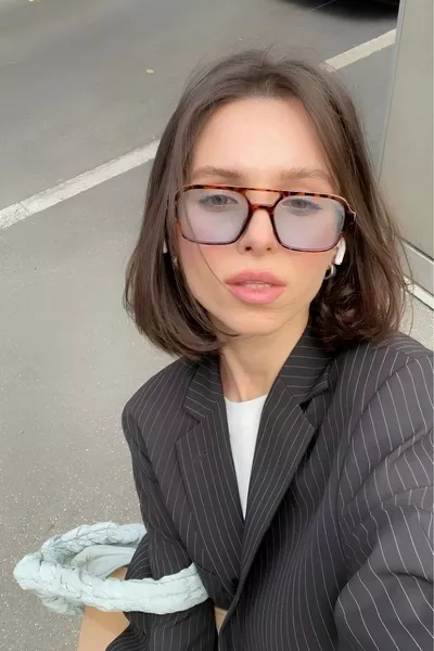 Unisex Leopard Vintage Bone Sunglasses