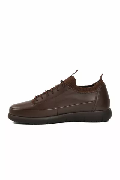 Coffee Genuine Leather Men's Casual Shoes