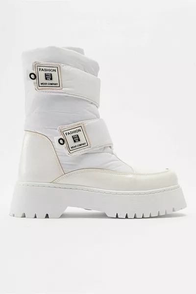 قارب المظلات الفيلكرو أبيض غير لامع أبيض