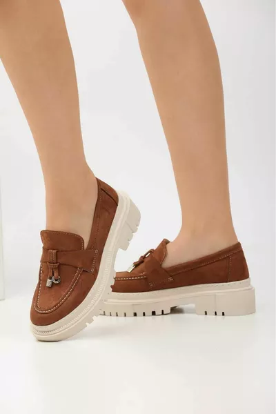 LP MIRA High Sole Suede Casual Mocassino Ballerine Scarpe Donna