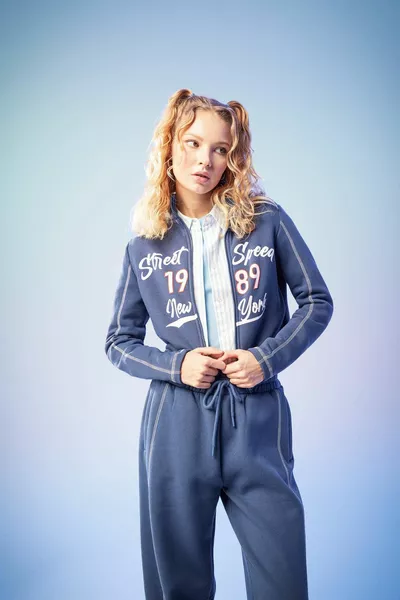 Coool Sweat-shirt à fermeture éclair imprimé Regular Fit WN