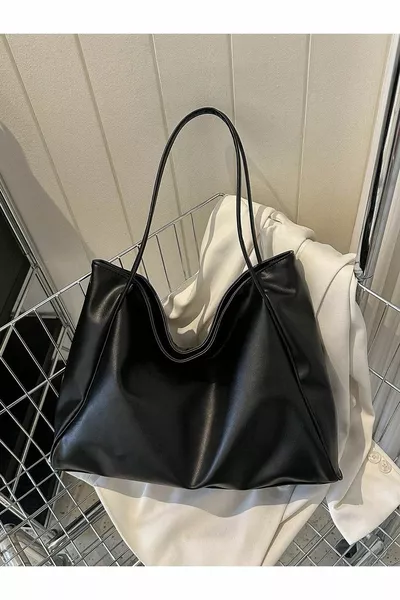 علياء حقيبة كتف وذراع نسائية من الجلد الناعم باللون الأسود