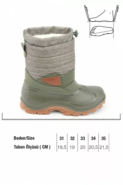 أحذية الثلج الداخلية للأولاد الداخلية القطيفة المقاومة للماء