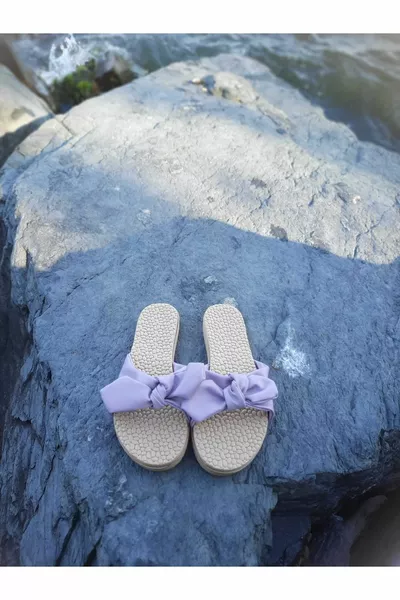 Лък Дамски сламени чехли Мека подметка Ежедневни морски плажни чехли