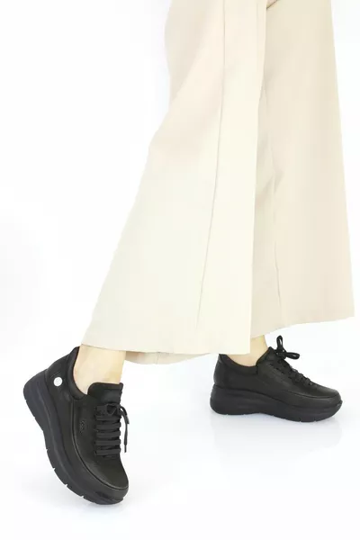 Chaussures en cuir véritable de style sport léger et léger pour femmes