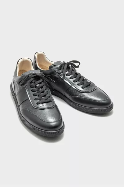 Chaussures décontractées en cuir noir pour hommes
