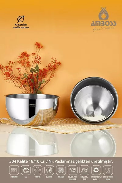 وعاء خلط ساتان 3 قطع, وعاء متعدد الأغراض من الستانلس ستيل