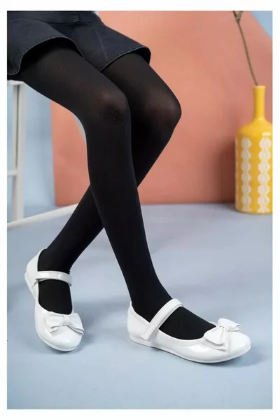 سبتمبر الحرارية عدم الانزلاق الوحيد الفيلكرو الفتيات الباليه الشقق الأبيض