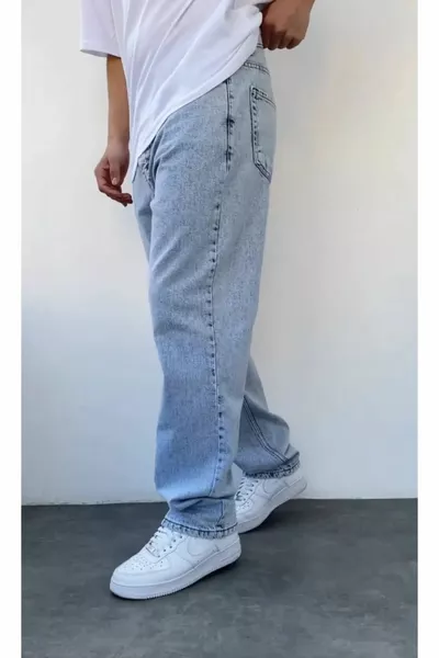 Blaue Baggy Model Hose für Herren