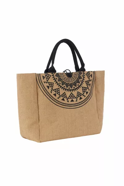 المرأة الخوص العرقية منقوشة حبال حقيبة الشاطئ