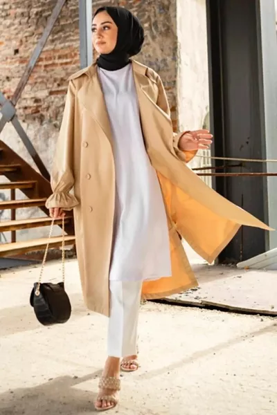 Women's Button Trench Coat