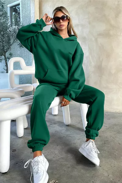 Survêtement vert Fetch Series 6 - Sweat à capuche oversize imprimé