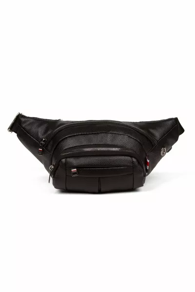 Adelina Unisex Black Ear Out Shoulder And Waist Bag