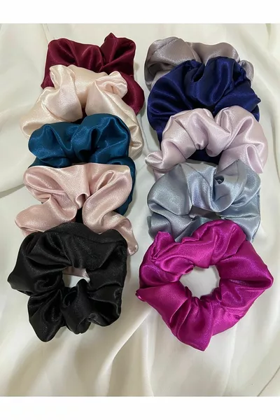  Pcs Femmes Satin Hair Elastic Clip Set