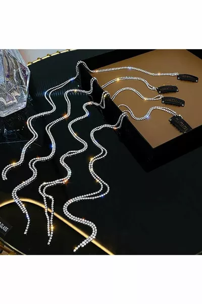 4 pièces pierre de cristal conception spéciale postiche postiche clip