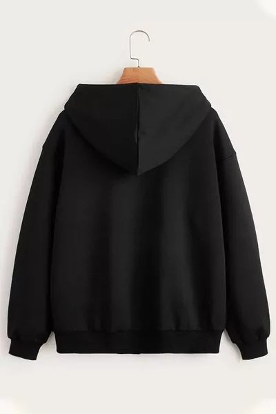 Черная толстовка на молнии