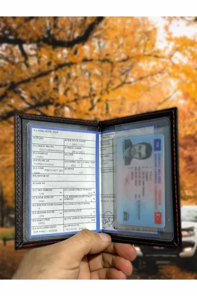 Contenitore per patente Custodia per patente automatica premium Vinlex Custodia per patente per veicoli cucita in pelle Contenitore protettivo per patente