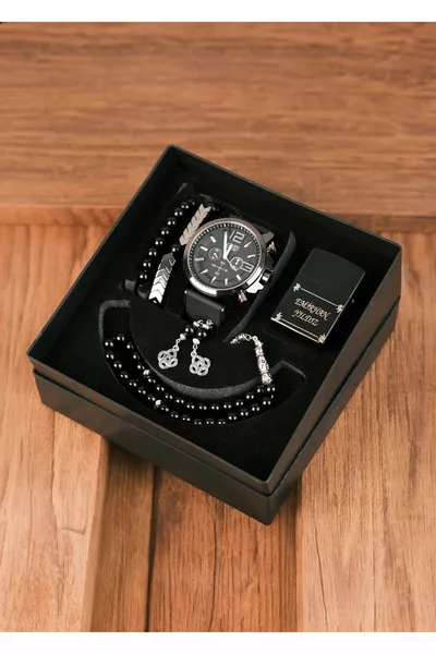 ماء الرجال ساعة اليد أخف مسبحة وسوار مجموعة