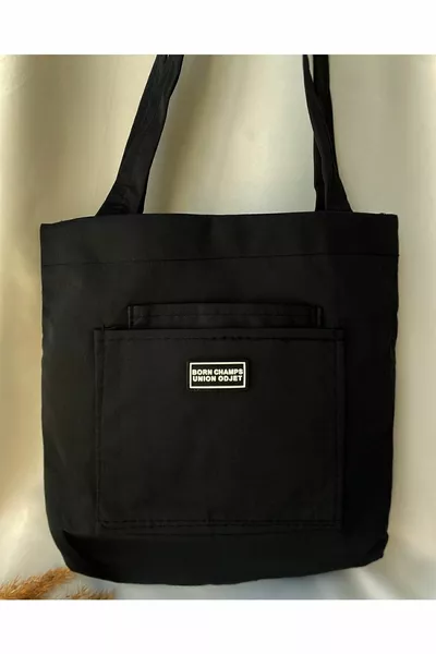 المرأة السوداء لينة النسيج الأكمام وحزام الكتف مدرسة الشاطئ حقيبة دفتر اليومية حقيبة رياضية كبيرة