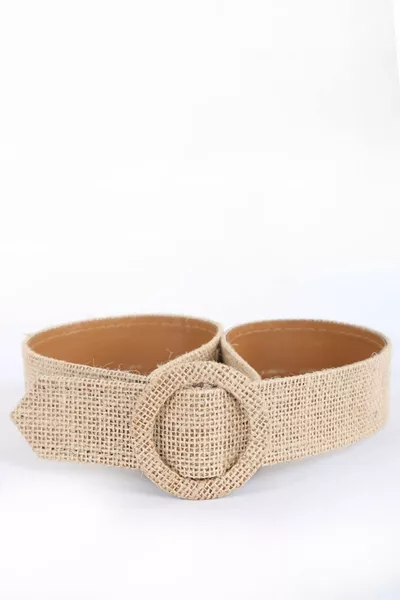  Wicker Belt - Beige